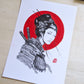 A4 Akane Samurai Original Ink Artwork