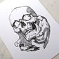 A4 Skull Hands Original Ink Artwork